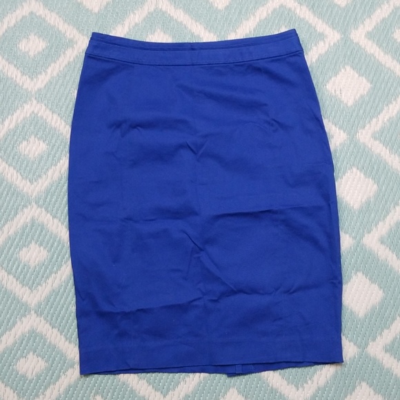 H&M sz 6 Pencil Skirt  Blue - Picture 6 of 6